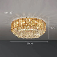 Plafonnier LED de Luxe en Cristal - Collection 2024