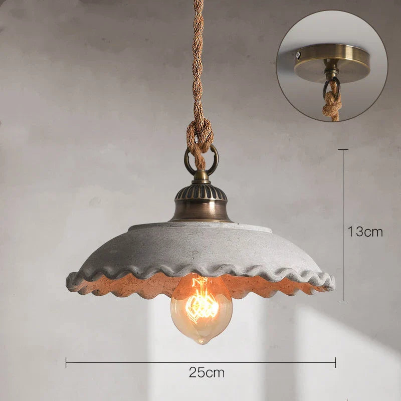 Suspension Fleur Vintage Style Loft en Céramique