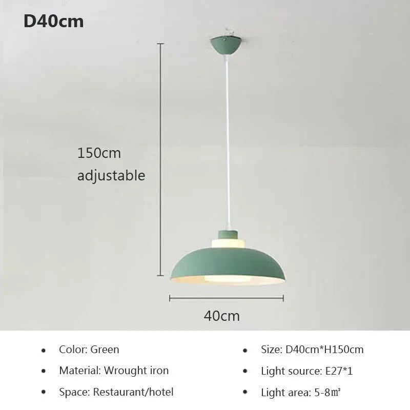 Suspension LED nordique minimaliste à tête unique - Design Scandinave