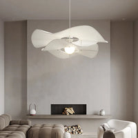 Lustre LED blanc en tissu pour salon et salle à manger