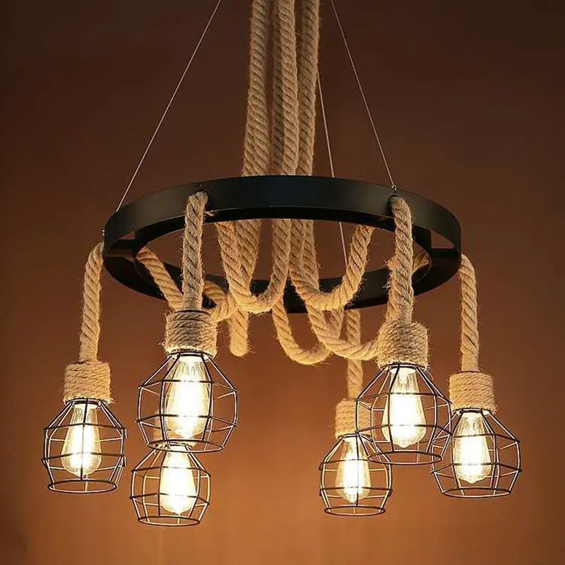 Suspension rustiques industrielles lampe d'intérieur 
