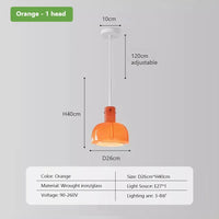 Luminaire décoratif d'intérieur : Lampe suspendue médiévale en verre