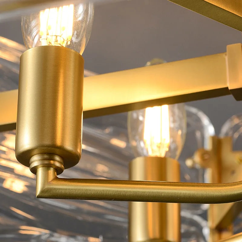 Lustre Nordique en Cuivre LED Surface Moderne et Luxueux