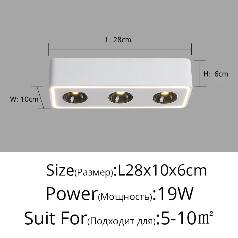 Spot carré LED anti-éblouissement en surface - Lumin'easy