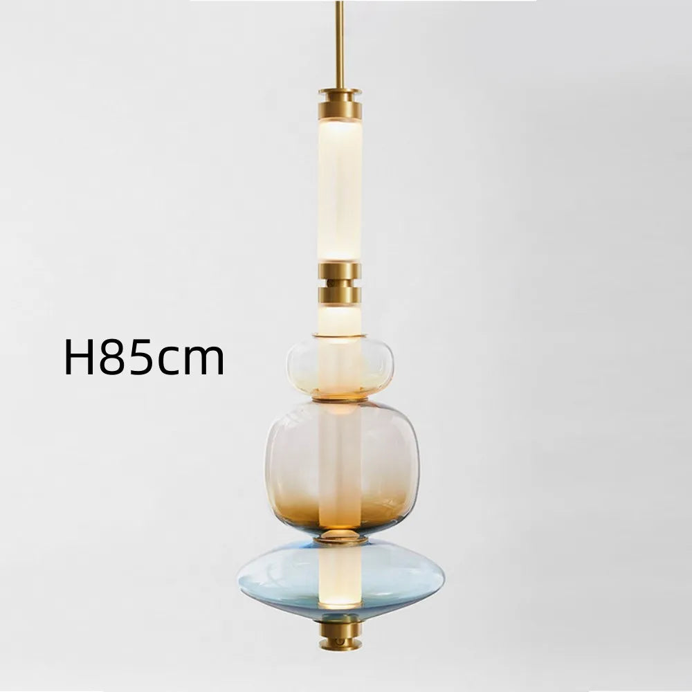 Suspension LED nordique en verre de luxe