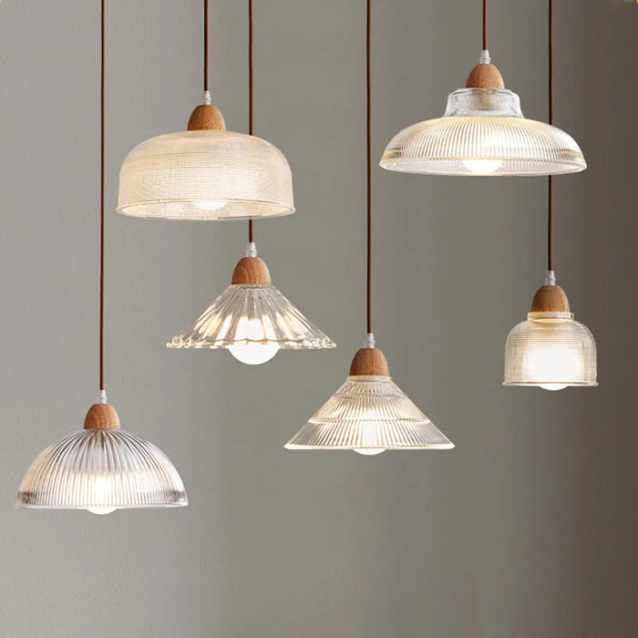 Lustre en verre nordique japonais pour café, restaurant et chambre