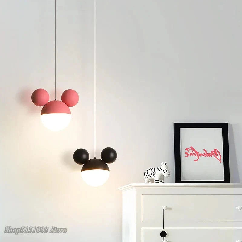 Lampe LED suspendue Mickey pour soin des yeux des enfants.