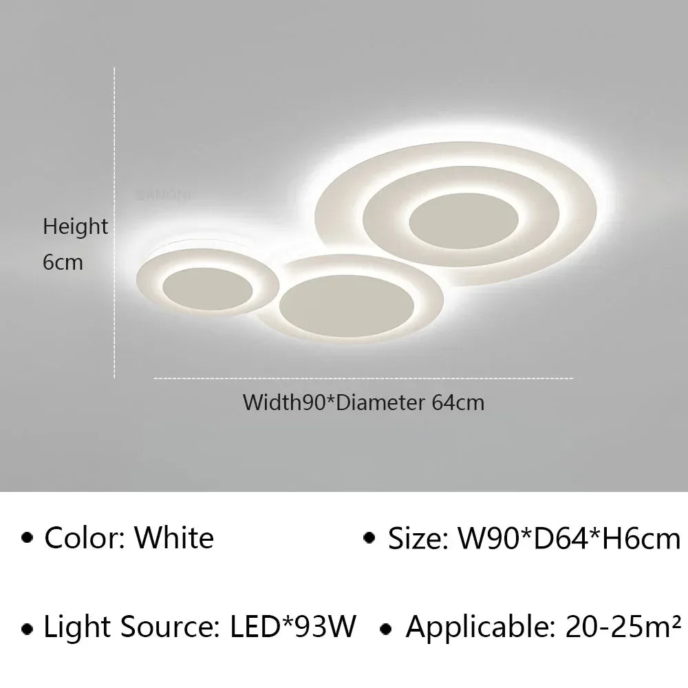 Plafonnier LED minimaliste au design contemporain
