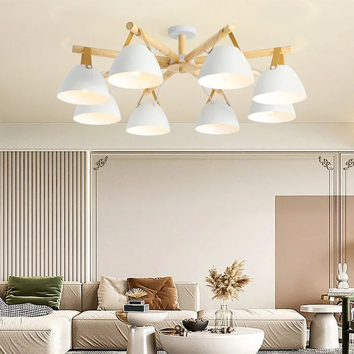 Lustre LED Nordique en Bois Premium