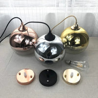Suspension boule moderne en verre avec éclairage LED