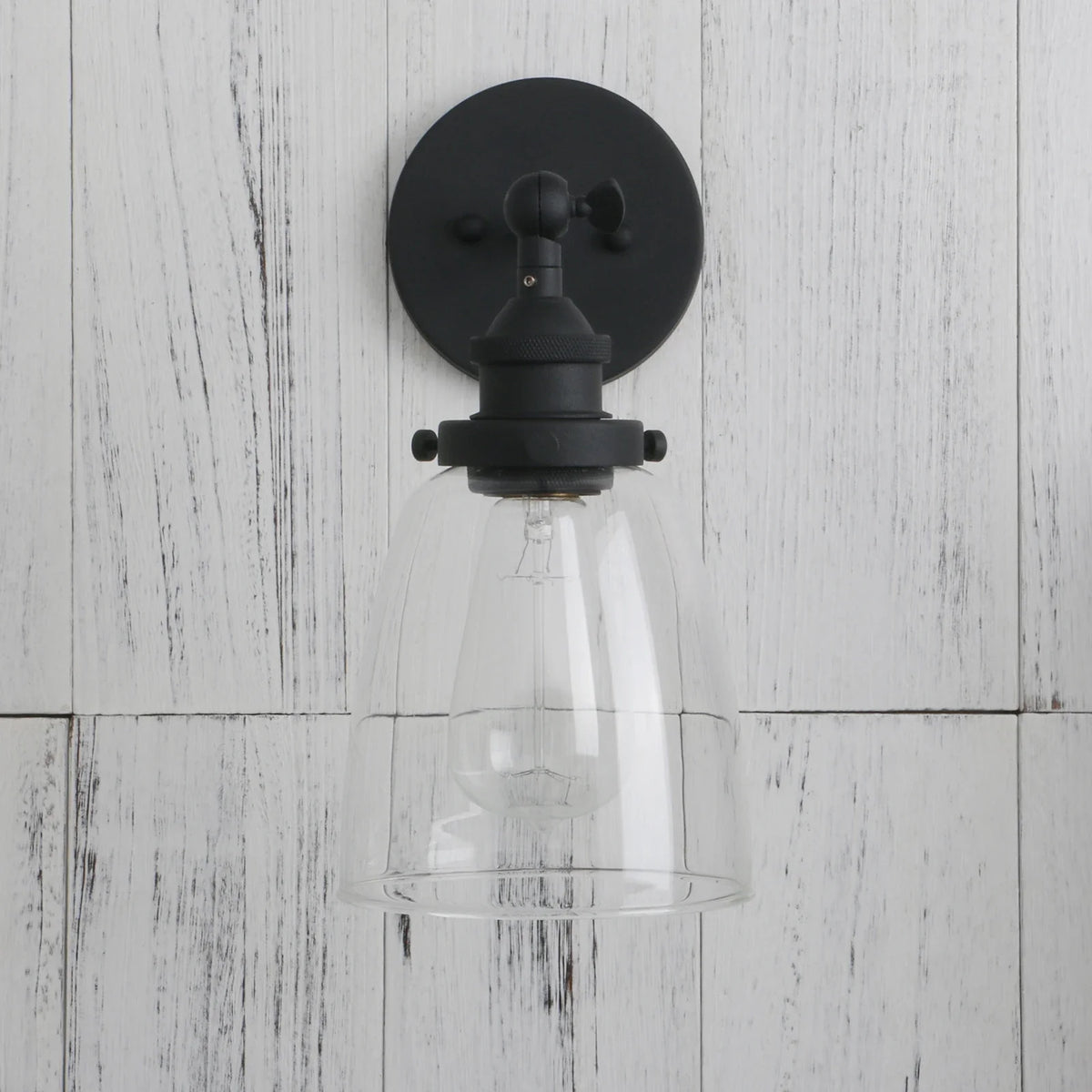 Applique murale Vintage Phansthy en verre clair pour Escalier Loft