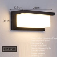 Applique murale LED étanche pour jardin en aluminium