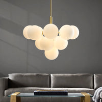 Suspension LED nordique en boule de verre design