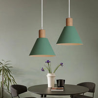 Suspension nordique en bois et métal - Vert éclatant