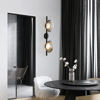 Applique Murale Nordique en Verre Transparent et Métal Doré pour Divers Espaces - Collection Scandinave