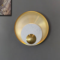Applique murale LED en marbre et laiton doré de luxe