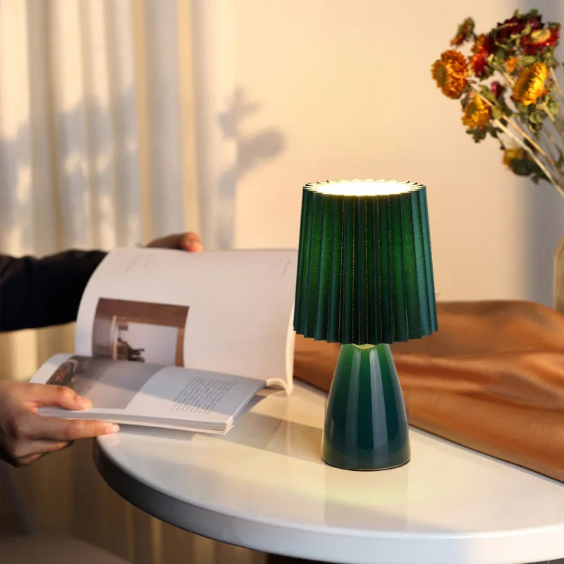 Lampe de bureau rétro rouge chaleureuse