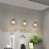 Suspension industrielle vintage LED en fer doré - Style Industriel