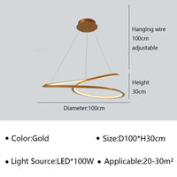 Lustre LED suspendu au design contemporain
