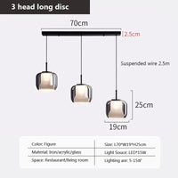 Suspension LED en verre au design nordique minimaliste - Luminairia