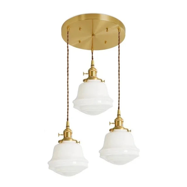 iwhd Suspension LED - Verre et Cuivre - Style Nordique Moderne