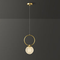 Suspension LED en verre cristal de luxe.
