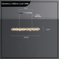 Lustre Led cristal K9 de luxeuspendu
