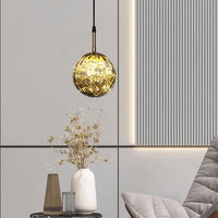 Suspension LED "Aurora" en verre - Design nordique contemporain
