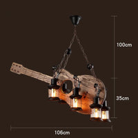 Lustre LED rétro industriel antique LOFT Bar Vintage Art bois E27
