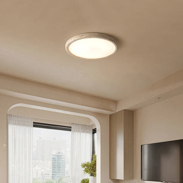 Plafonnier LED en travertin jaune de qualité supérieure