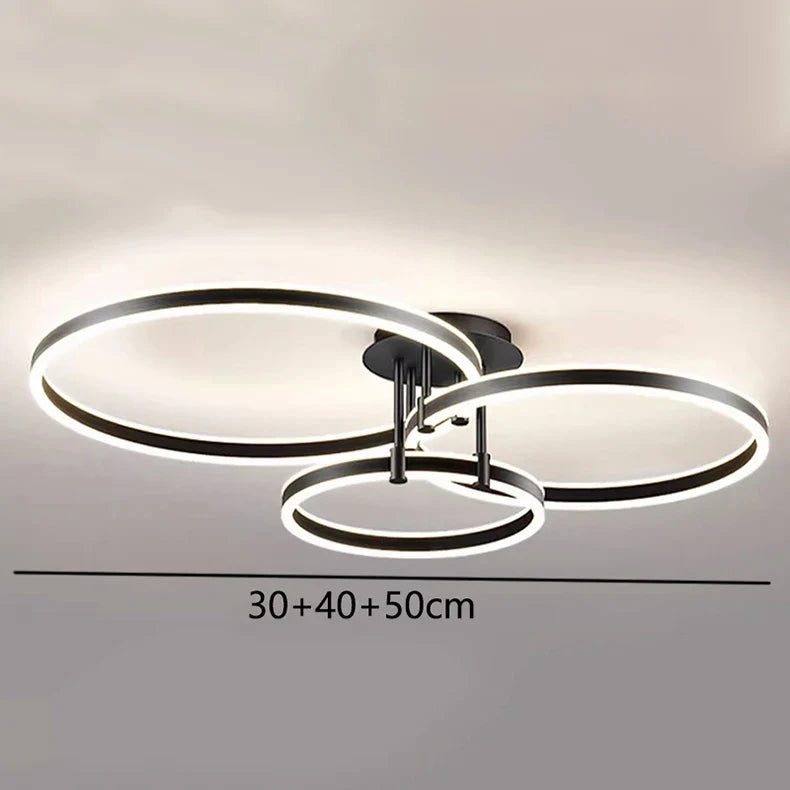 Plafonnier LED intelligent nordique pour une décoration de maison moderne.
