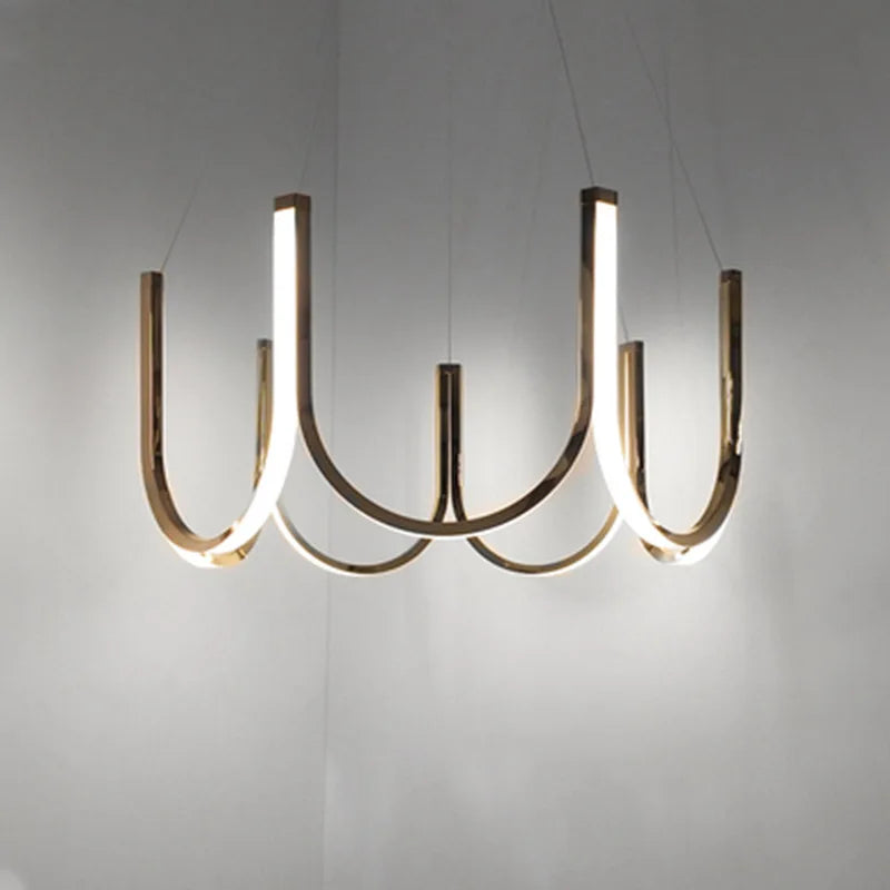 Suspension lumineuse LED "U Nordic" créative postmoderne