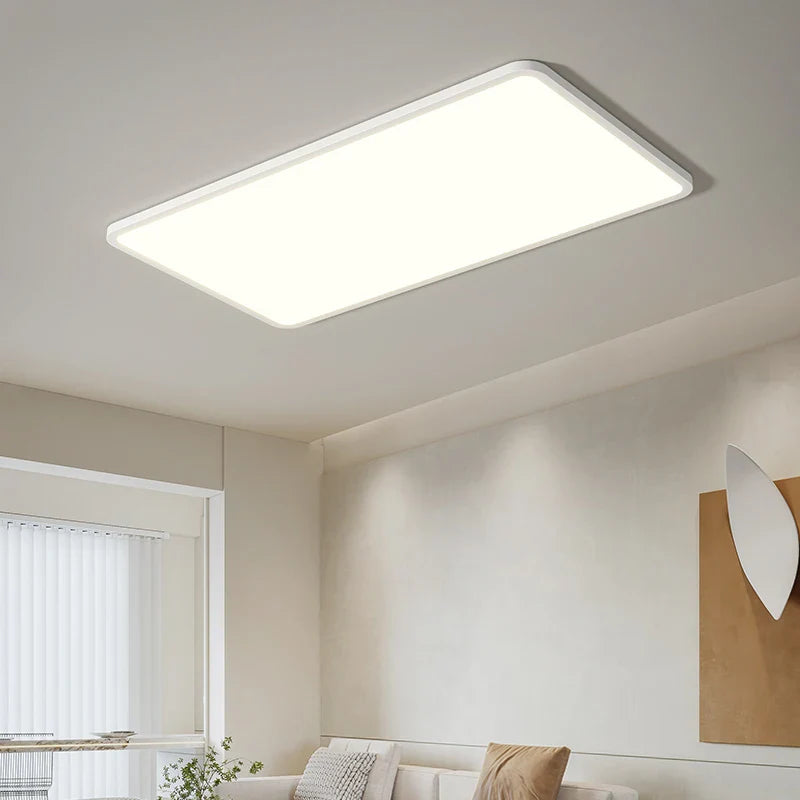Plafonnier LED Ultra-mince Rectangulaire Minimaliste Scandinave Moderne en Acrylique