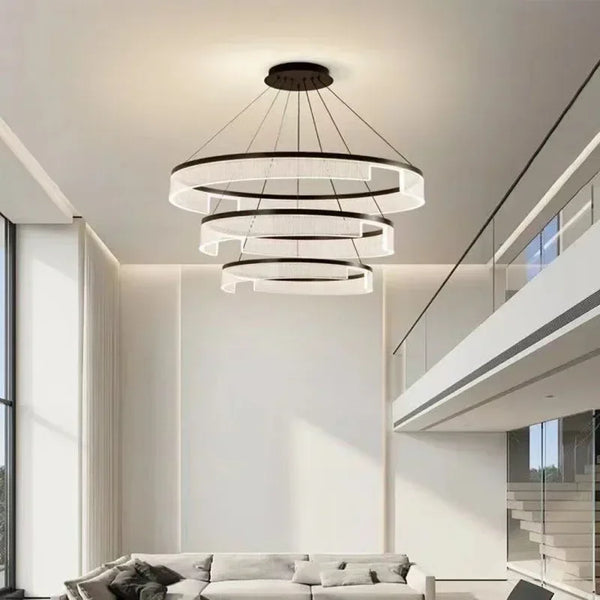 Lustre LED Anneaux Suspendu Nordique Moderne