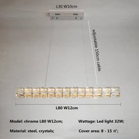 Lustre Moderne LED en Cristal K9 - Art Décor Maison