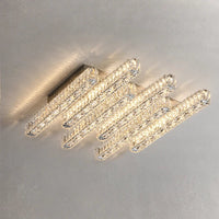 Plafonnier de luxe en cristal contemporain