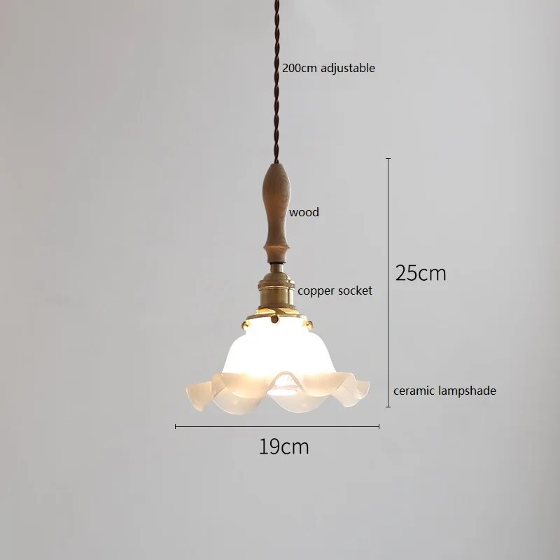 Suspension LED Cuivre et Bois : Décoration Intérieure Moderne