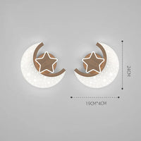 Applique murale LED Nordique Étoile Lune - Décoration Intérieure Scintillante