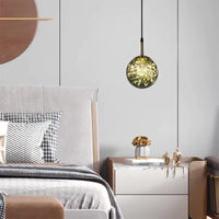 Suspension LED "Aurora" en verre - Design nordique contemporain