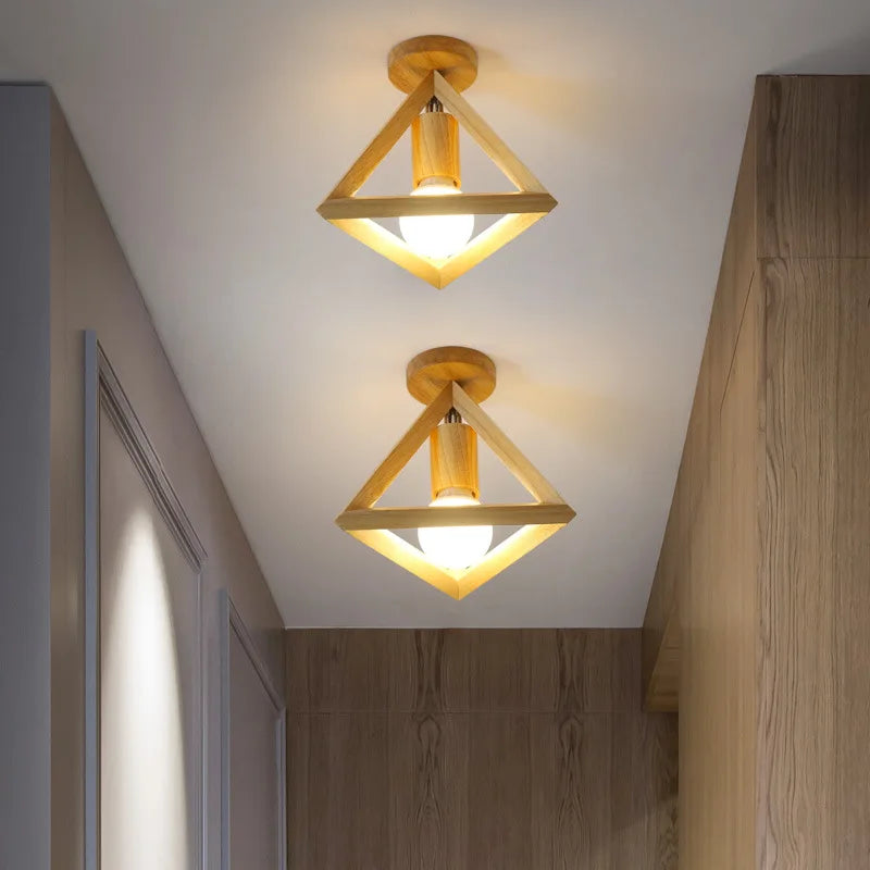 Plafonnier nordique en bois - Illuminaire LED