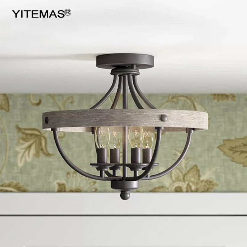 Lustre de plafond semi-encastré élégant