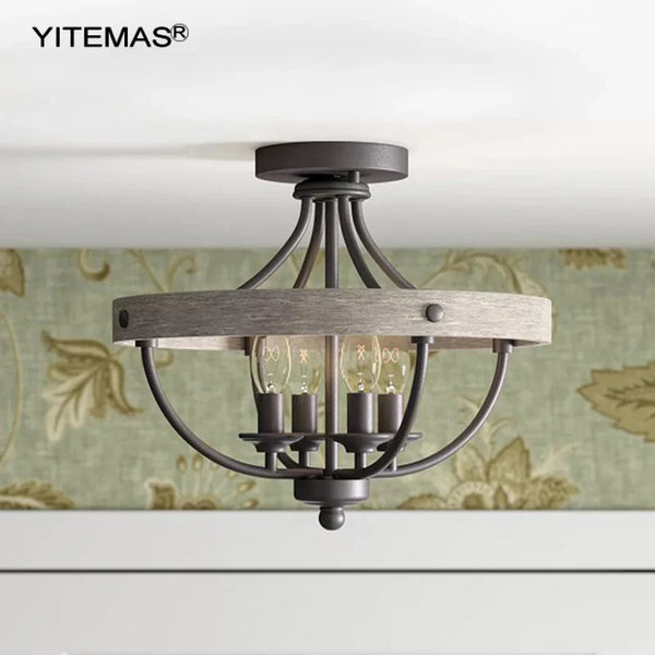 Lustre de plafond semi-encastré élégant