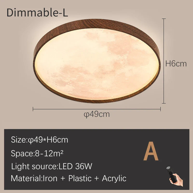 Plafonnier LED Moderne à Intensité Réglable.