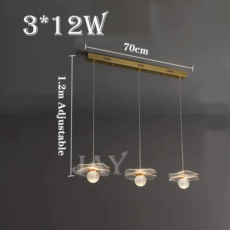 Suspension Lotus Cristal LED Personnalisée