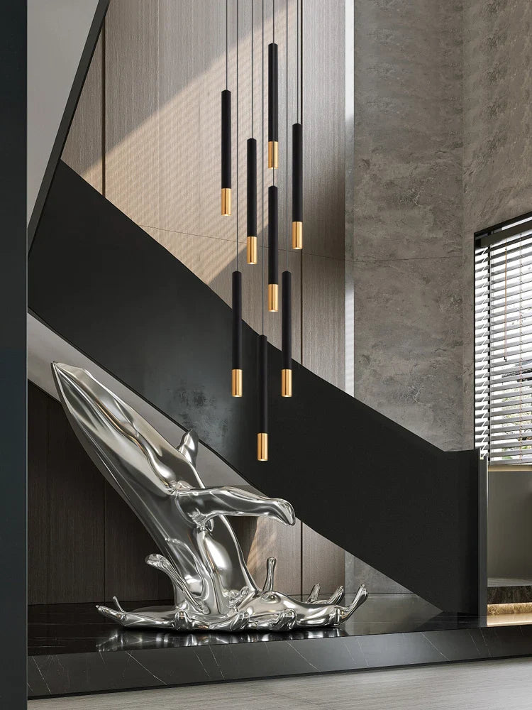 Lustre LED Tubulaire Premium pour Éclairage Intérieur de Restaurant