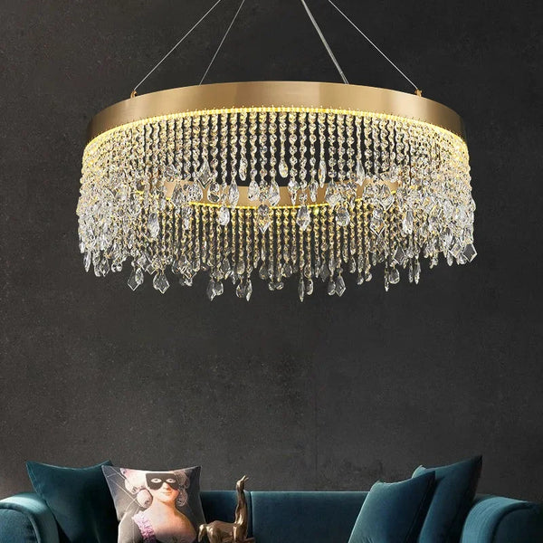 Plafonnier LED Moderne en Cristal - Luminaire Décoratif d'Intérieur