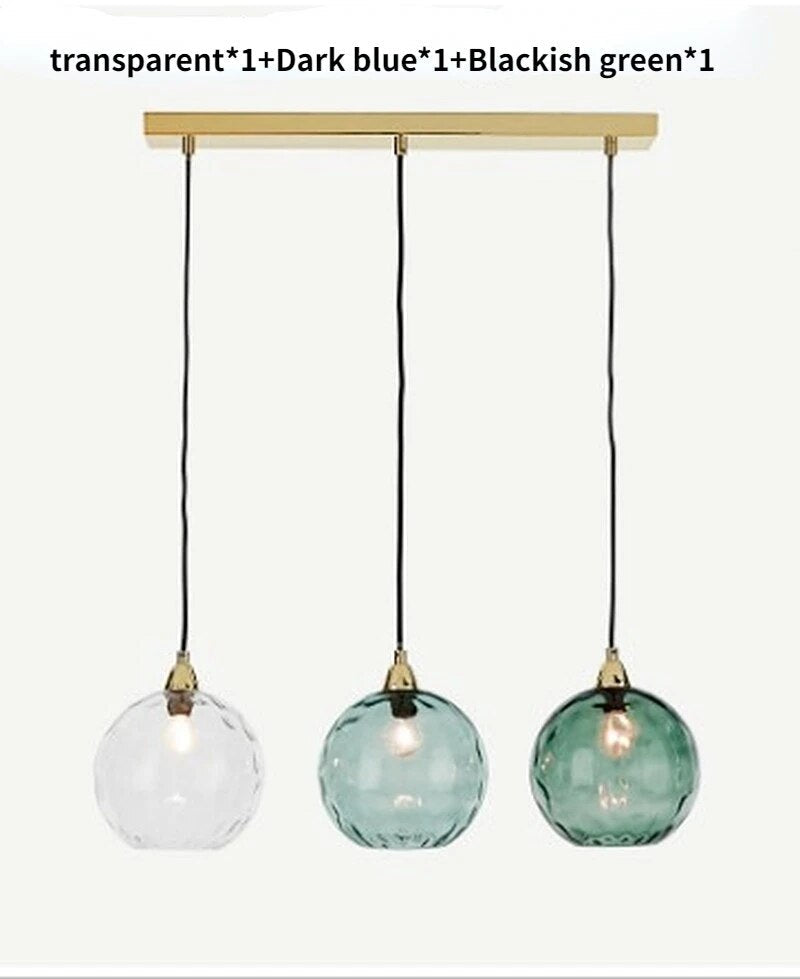 Lustre Aqua Glass - Design Nordique Moderne