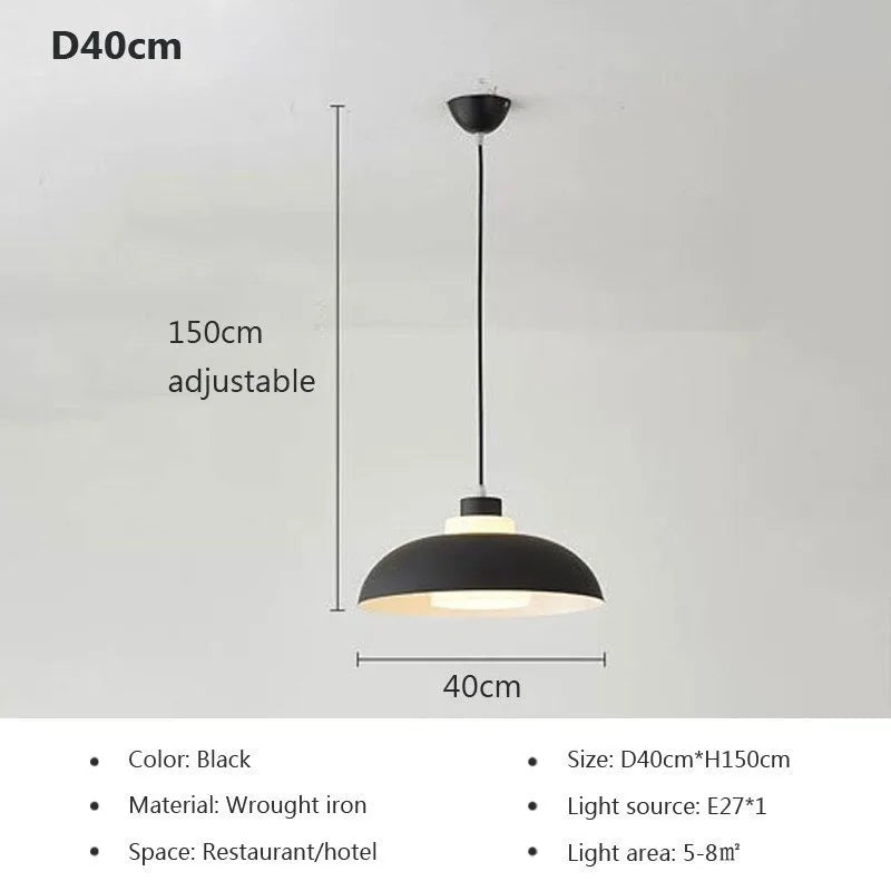 Suspension LED nordique minimaliste à tête unique - Design Scandinave