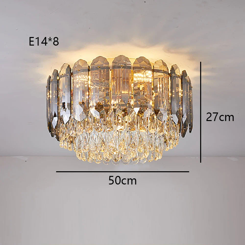 Plafonnier LED de Luxe en Cristal - Collection 2024