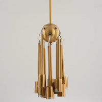Lustre suspendu industriel en laiton noir brossé pour un design moderne et élégant